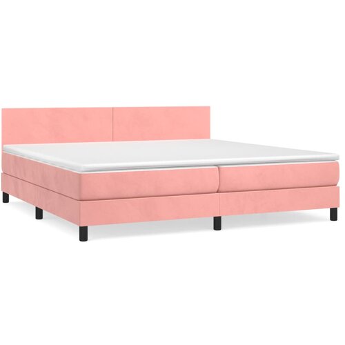 Maison Chic Box spring postelja - Vzmetna postelja z vzmetnico roza 200x200 cm žamet SL16147, (21883378) Cene