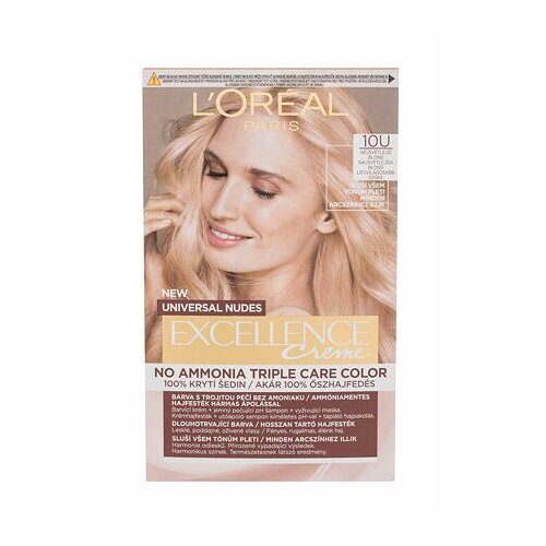 L´Oréal Paris excellence Creme Triple Protection No Ammonia barva za lase za svetle lase za vse vrste las 48 ml odtenek 10U Lightest Blond Cene