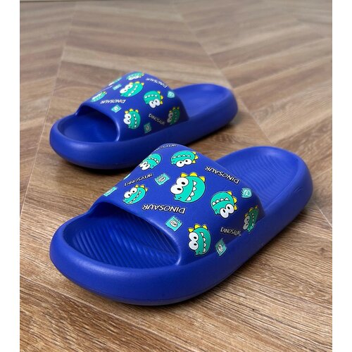 Gemre Blue children's flip-flops with Dinos print Cene