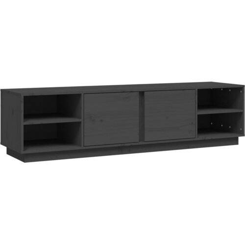 Maison Chic TV omarica - TV stojalo - Televizijska omarica siva 156x40x40 cm trdna borovina, (21700650) Slike