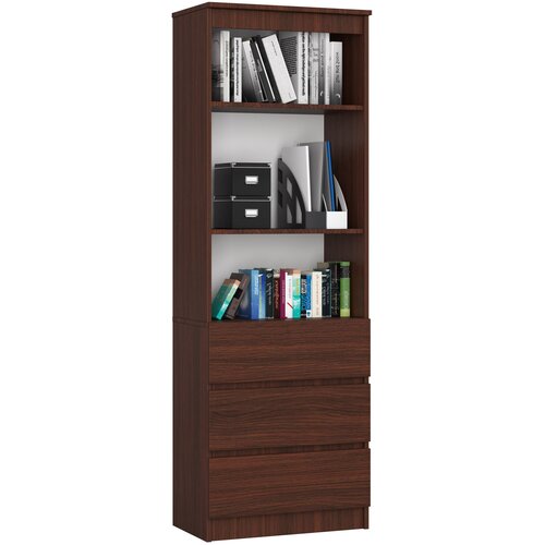 AKORD Regal, 3 Predali In 2 Polici, Wenge, (5000332549) Slike