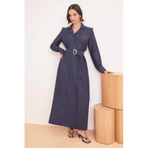 Trendyol Modest Ženska haljina Tctss26Eb00072, Tamnoplava Cene