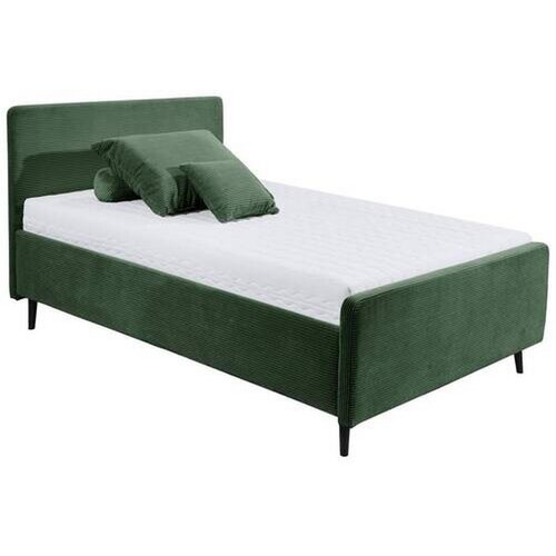 MID.YOU OBLAZINJENA POSTELJA 140 cm x 200 cm , tekstil, leseni material olivno zelena Slike