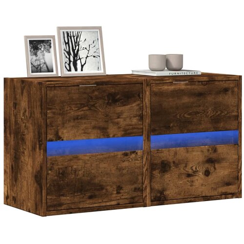  Zidni TV ormarići LED 2 kom boja hrasta 41x31x45 cm Cene