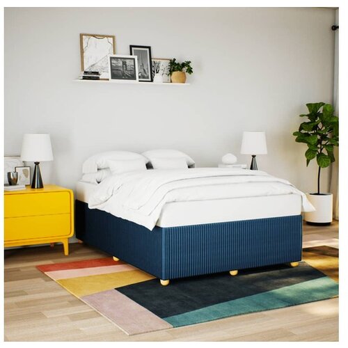 vidaXL Okvir za krevet bez madraca plavi 140 x 190 cm od tkanine Cijene
