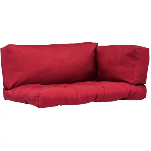 vidaXL Paletni jastuci 3 kom crveni poliesterski