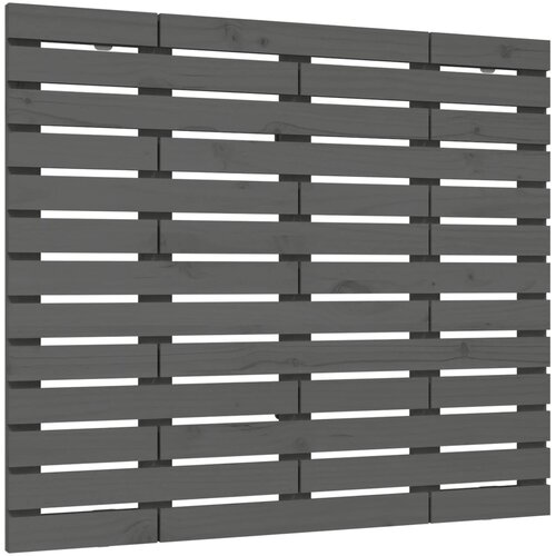  Zidno uzglavlje sivo 106x3x91,5 cm od masivne borovine Slike