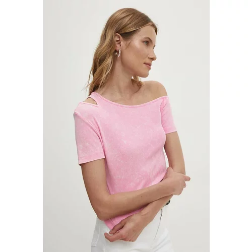 Answear Lab Majica kratkih rukava za žene, boja: ružičasta