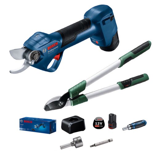 Bosch ProPruner Akumulatorske makaze za baštu 2x3.0Ah GBA 12V 06019K1021 + ručne makaze za orezivanje Cene