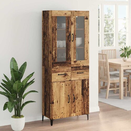  Highboard Staro drvo 69,5 x 34 x 180 cm Konstruirano drvo Slike
