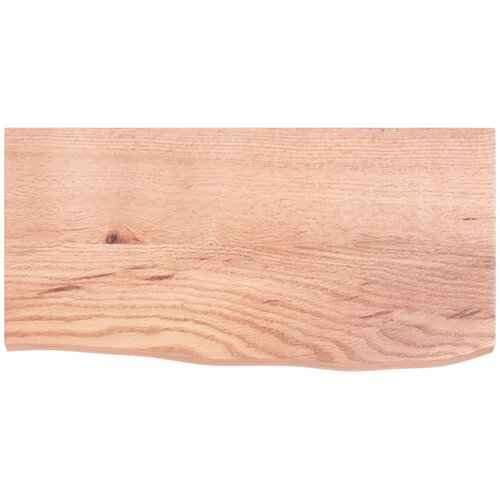  Zidna polica svjetlosmeđa 60 x 30 x 2 cm od obrađene hrastovine Slike