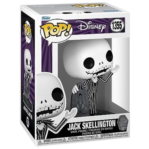 Funko pop! disney: nočna mora pred božičem 30. - jack skellington z nagrobnim spomenikom - zbirka vinilne figure - ideja za darilo - uradno blago - igrače za otroke in odrasle - filmi obožev, (21238715) Cene