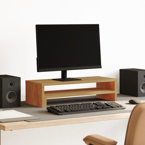 VidaXL Stalak za monitor boja hrasta 54x22x15 cm konstruirano drvo Slike