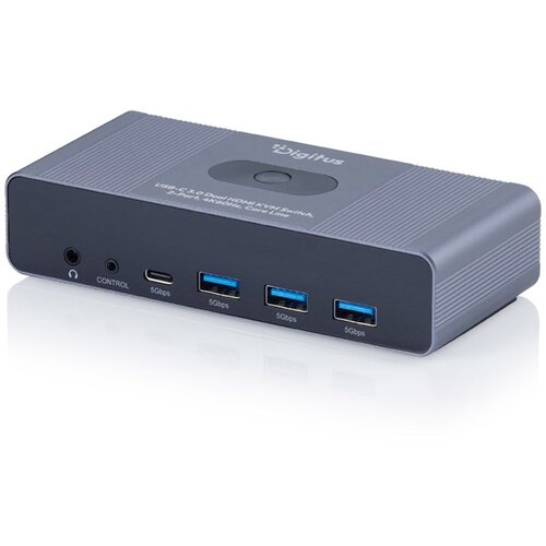 Digitus USB-C 3.0 Dual HDMI KVM Switch, 2-port, 4K60Hz, Core Line Slike
