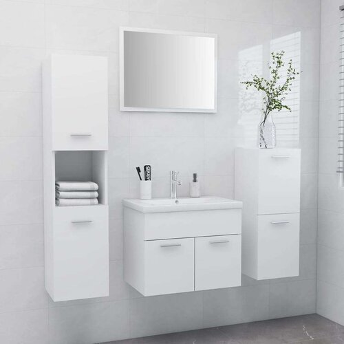  Set kupaonskog namje&scaron;taja od iverice bijeli Cijene