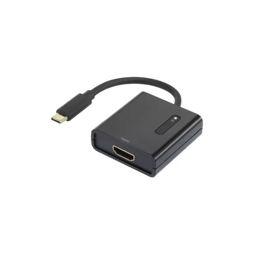 Renkforce USB / HDMI adapter [1x USB-C™ utikač - 1x HDMI-utičnica] crni, pozlaćeni kontakti