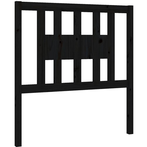 Maison Chic posteljno vzglavje - vzglavna omarica - nočna omarica črno 106x4x100 cm trdna borovina, (21705728) Slike