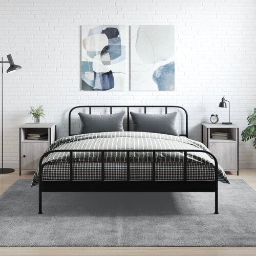  Noćni ormarići 2 kom boja hrasta 40x42x60 cm konstruirano drvo Siva Slike