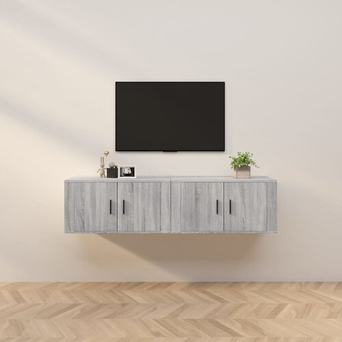  Zidni TV ormarići 2 kom boja sivog hrasta sonome 80x34,5x40 cm Cijene