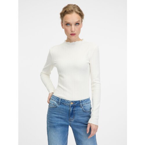 Orsay White women&amp;#039;s long-sleeved T-shirt - Women&amp;#039;s Slike