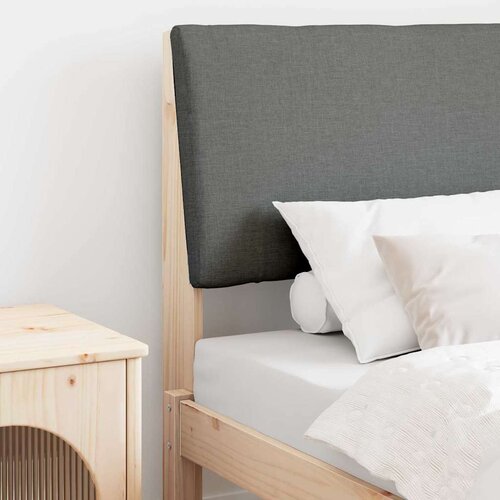 vidaXL Tapecirani uzglavlje Tamno siva 75 cm Čvrsto borovo drvo Cijene