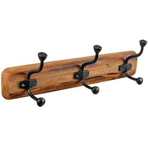 WALTECO Zidna lajsna s kukicama (D x Š x V: 530 x 115 x 160 mm, Broj kuka: 3 Kom., Drvo) Cijene