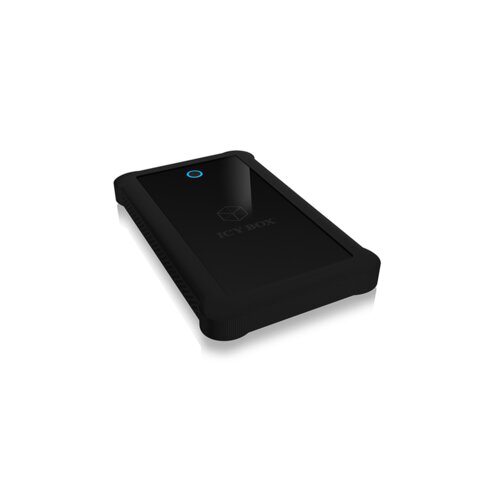 Icybox Kući&amp;scaron;te za tvrdi disk IB-233U3-B, 1x SATA III 2.5&amp;quot; na 1x USB 3.0, silikonsko, vanjsko Slike