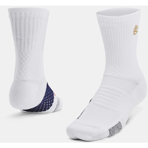 Under Armour Curry UA AD Playmaker 1p Mid-WHT Socks - Unisex Slike