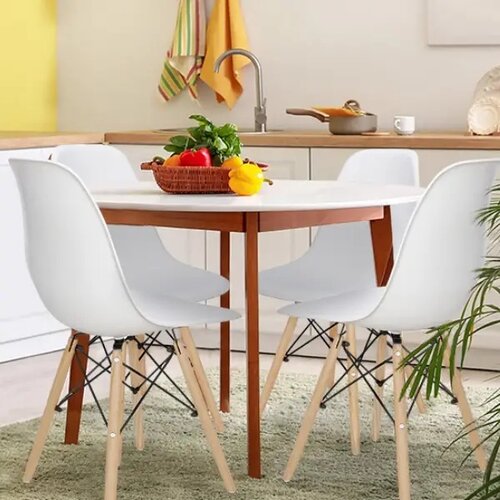 LEMON Set plastičnih trpezarijskih stolica 4 kom Aurora bela 25-KS005SET Slike