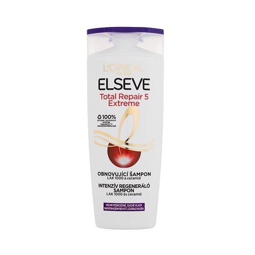L&amp;acute;Or&amp;eacute;al Paris Elseve Total Repair 5 Extreme &amp;scaron;ampon za suhe lase in razcepljene konce 250 ml za ženske Slike