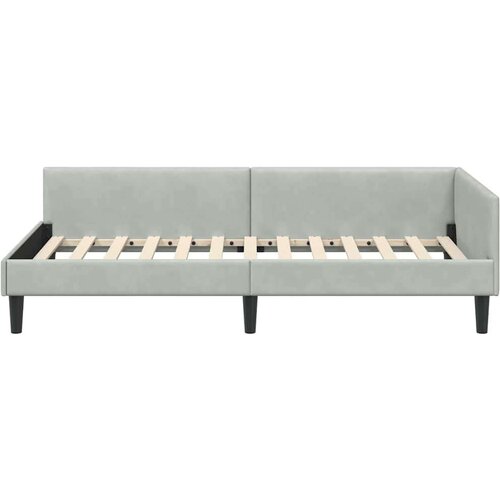 vidaXL Krevetni okvir sa kutnim dizajnom Svjetlosiva 90 x 190 cm Cene