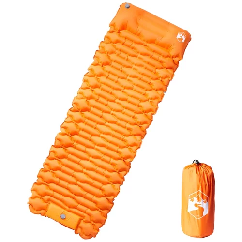 vidaXL Samonapihljivo ležišče za kampiranje z vzglavnikom oranžno