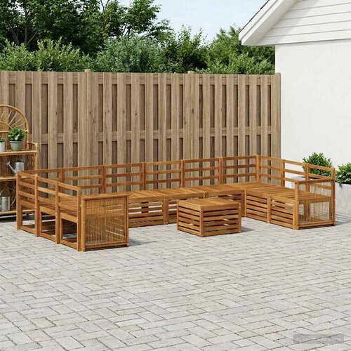  Set vanjskih sofa 8 kom. Prirodna Čvrsto drvo akacije Cijene