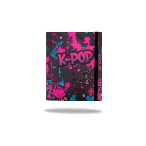 COOLPACK K-POP FASCIKLA A4 SA GUMOM BLACK Slike