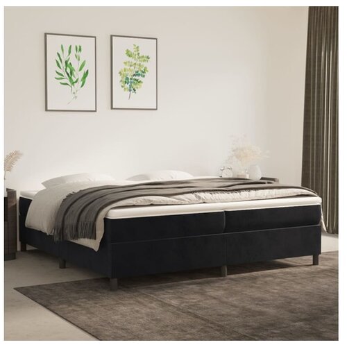  Okvir  Za krevet s oprugama crni 200x200 cm bar&scaron;unasti Cijene