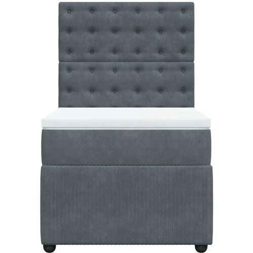 VidaXL Box spring krevet s madracem tamnosivi 90x190 cm bar&amp;scaron;unasti Slike
