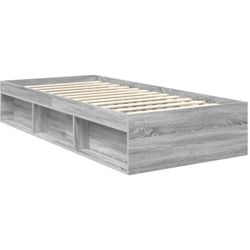  Okvir za krevet s uzglavljem Siva Sonoma 90 x 200 cm Slike