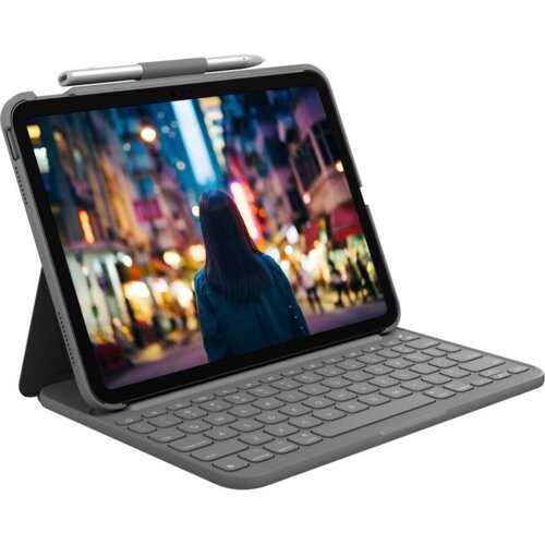 Logitech Slim Folio Siva Bluetooth QWERTY UK Angle&scaron;čina Cene