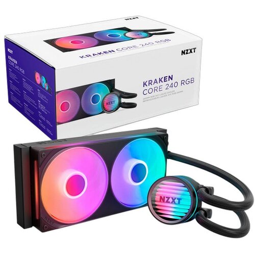 NZXT Kraken Core 240 RGB Processor Liquid cooling kit 12 cm Black 1 pc(s) Cijene