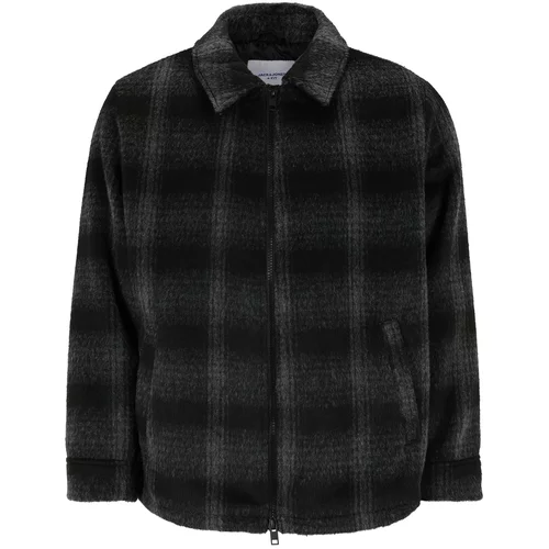 Jack & Jones Plus Prehodna jakna 'COLE' temno siva / črna