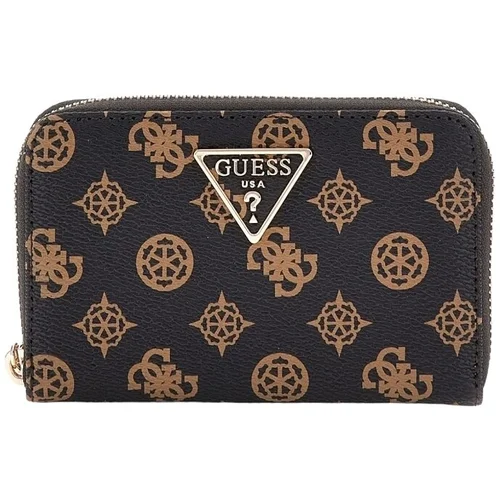 Guess LAUREL SLG MEDIUM ZIP AROUND Smeđa