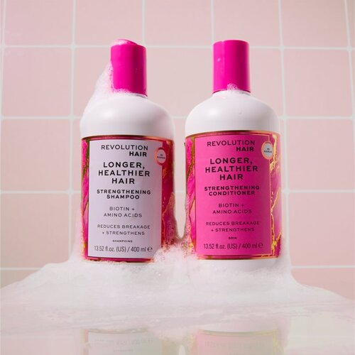 Revolution Haircare Longer, Healthier krepilni in obnovitveni balzam za dolge lase 400 ml Slike