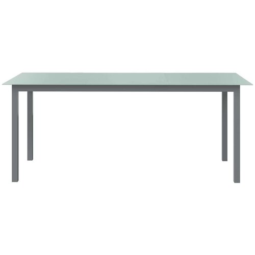 In vrtni stol svjetlosivi 190 x 90 x 74 cm od aluminija i stakla Slike