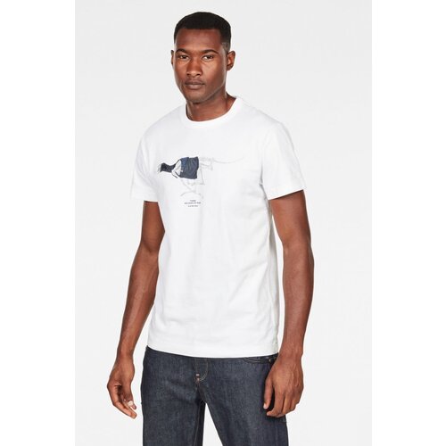 G-star T-shirt - 30yr r t s\s white Cene