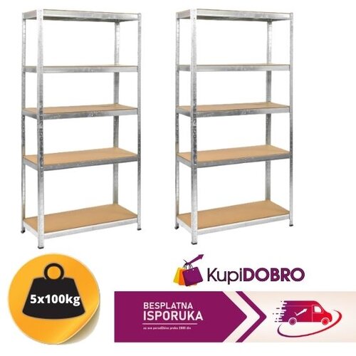 Medacom komplet od dve police 180x90x40cm, 5x100kg galva dimenzije kompleta 180x180x40cm Cene