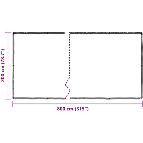  Prozirna cerada s u&amp;scaron;icama 2x8 m polietilen Slike