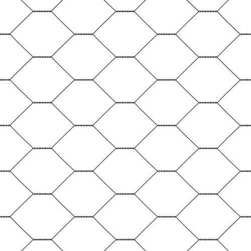 VidaXL Hexagonalna Ograda Siva 1x100 m Čelik, Ograda Stupovi s Podstavama 13 kom &amp;Oslash;32mm 110cm Pocinčani Čelik Slike