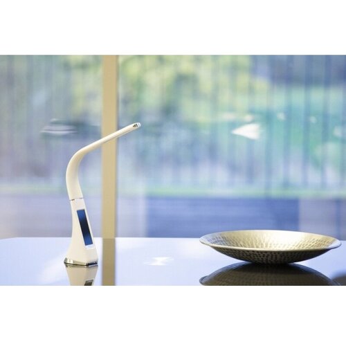  Brilagi - LED prigu&amp;scaron;iva stona lampa sa displejem PELLE LED/7W/230V bela Slike