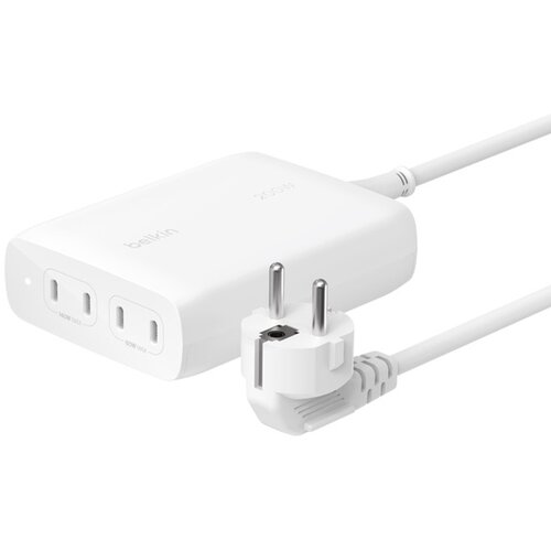 Belkin GAN 200W PD in PPS 4-portni omrežni polnilnik USB-C z LED indikatorjem, Bela, (5000065644) Cene