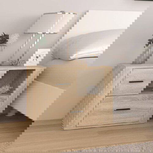 vidaXL Nočna omarica sonoma hrast 60x36x45 cm inženirski les Cene